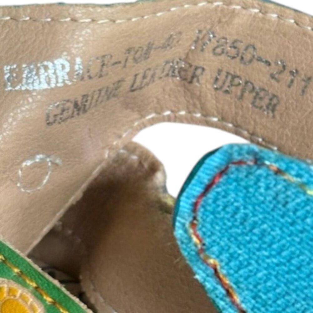Spring Step L'Artiste Floral Embrace Slides - Turquoise/Multi - 40 - Picture 13 of 13